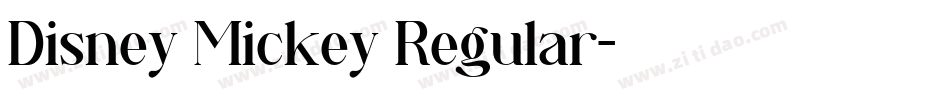 Disney Mickey Regular字体转换